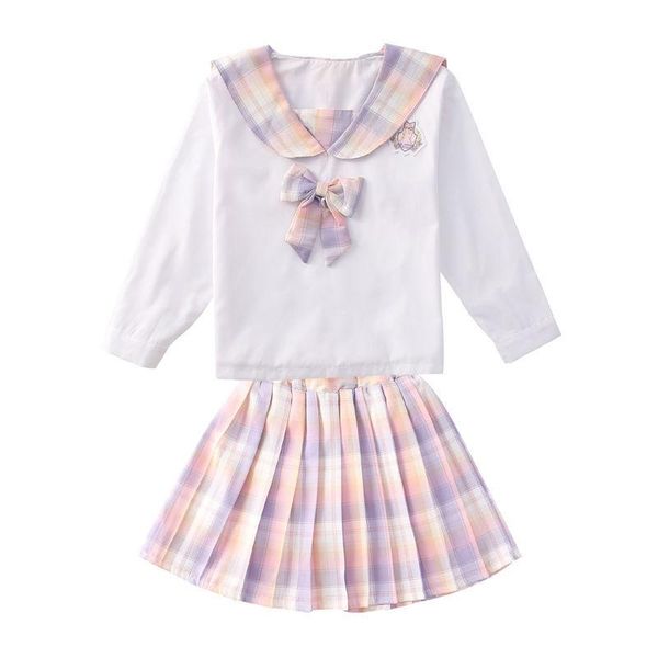clothing sets girls college style pleated skirt 2021 summer children jk uniform plaid skirts big kids school students sweater coat shirt, White
clothing sets girls college style pleated skirt 2021 summer children jk uniform plaid skirts big kids school students sweater coat shirt, White