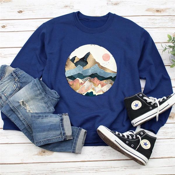 women's hoodies & sweatshirts autumn mountain print hoodie long sleeve pullover sweatshirt o-neck clothes harajuku casual, Black
women's hoodies & sweatshirts autumn mountain print hoodie long sleeve pullover sweatshirt o-neck clothes harajuku casual, Black