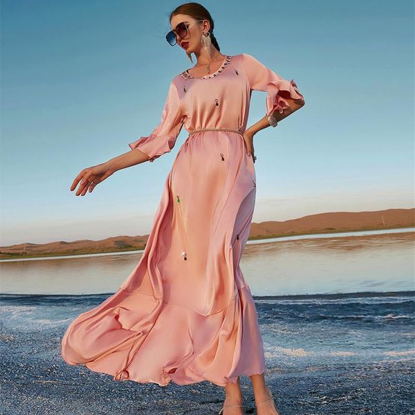 ethnic clothing diamonds satin maxi dress for women fashion handsewn rhinestones muslim abaya moroccan kaftan dubai evening night gowns, Red
ethnic clothing diamonds satin maxi dress for women fashion handsewn rhinestones muslim abaya moroccan kaftan dubai evening night gowns, Red