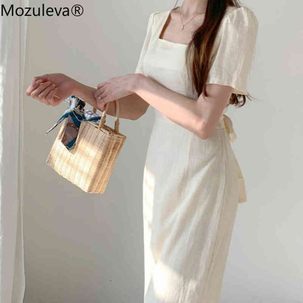 women summer dresses casual lace up bow high waist vestidos square collar trumpet cotton and linen long dress 210427, Black;gray
women summer dresses casual lace up bow high waist vestidos square collar trumpet cotton and linen long dress 210427, Black;gray