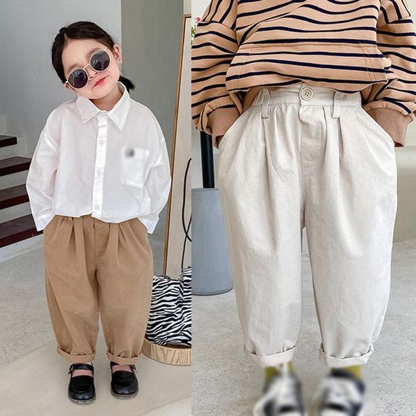 trousers girls boys casual solid color pants spring autumn button loose cotton kids all-match 1-8 years, Blue
trousers girls boys casual solid color pants spring autumn button loose cotton kids all-match 1-8 years, Blue