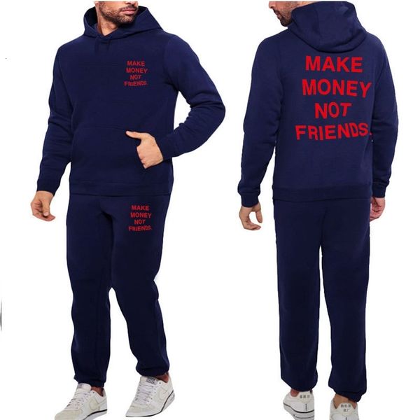 make money not friends hooded sweater set men's and women's autumn winter fleece jacket pants, Black
make money not friends hooded sweater set men's and women's autumn winter fleece jacket pants, Black