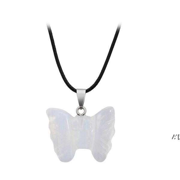 crystal stone butterfly pendant necklace hand carved natural gemstone necklaces ladies party fashion accessories whit chain ljf14158, Silver
crystal stone butterfly pendant necklace hand carved natural gemstone necklaces ladies party fashion accessories whit chain ljf14158, Silver