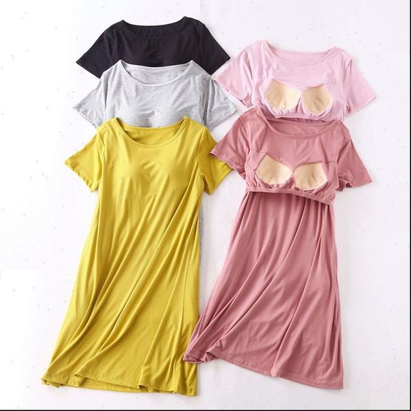 short sleeve night dress women sleepwear summer nightgown chest pads large size cotton nightshirt comfortable modal female, Black;red
short sleeve night dress women sleepwear summer nightgown chest pads large size cotton nightshirt comfortable modal female, Black;red