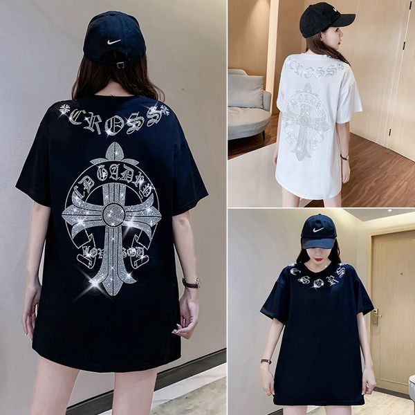 t shirt 2021 spring and summer short sleeve heavy industry diamond sanskrit cross black white women's mid long fashion
t shirt 2021 spring and summer short sleeve heavy industry diamond sanskrit cross black white women's mid long fashion