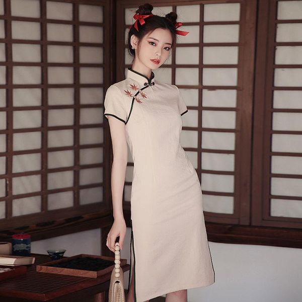 ethnic clothing young summer qipao dress improved cheongsam 2021 retro mini style daily sweet girl plus size, Red
ethnic clothing young summer qipao dress improved cheongsam 2021 retro mini style daily sweet girl plus size, Red