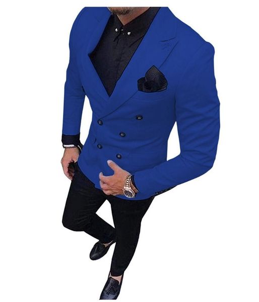 men's suits & blazers jeltoin royal blue men jacket with pant double breasted for groom wedding tuxedo 2 piece formal party, White;black
men's suits & blazers jeltoin royal blue men jacket with pant double breasted for groom wedding tuxedo 2 piece formal party, White;black