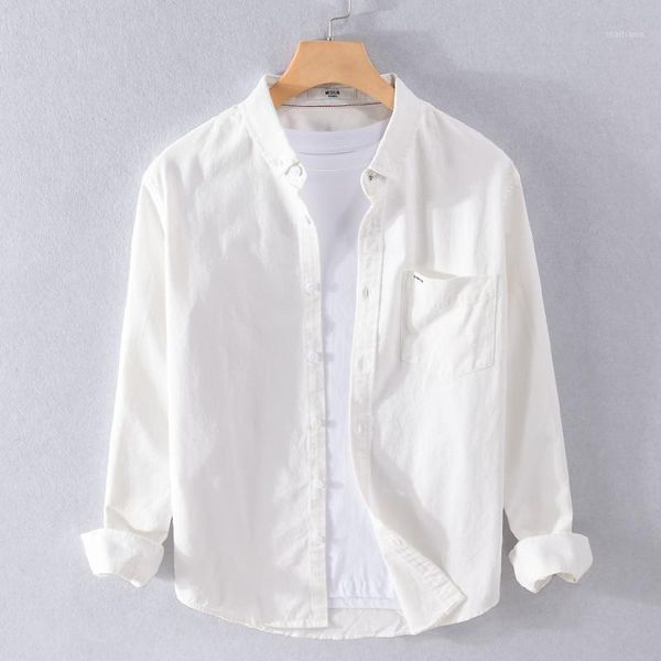 men's casual shirts 2021 design long-sleeved pure cotton white men fashion comfortable solid shirt for chemise camisa, White;black
men's casual shirts 2021 design long-sleeved pure cotton white men fashion comfortable solid shirt for chemise camisa, White;black