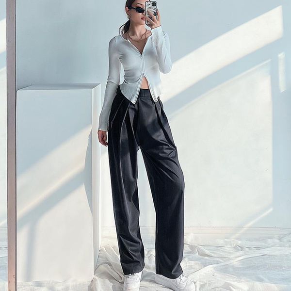 women's pants & capris europe loose high waist thin mopping women spring autumn casual straight trousers harlan fold rxg3, Black;white
women's pants & capris europe loose high waist thin mopping women spring autumn casual straight trousers harlan fold rxg3, Black;white