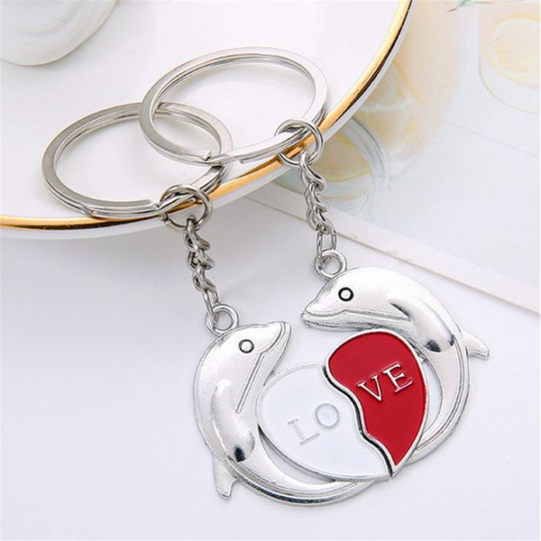 1 pair stainless steel stitching love keychain dolphin keyholder couple gift fashion accessories love keyring, Slivery;golden
1 pair stainless steel stitching love keychain dolphin keyholder couple gift fashion accessories love keyring, Slivery;golden
