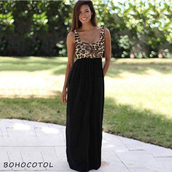 casual dresses 2021 explosion models brown leopard stitching black sleeveless dress long women, Black;gray
casual dresses 2021 explosion models brown leopard stitching black sleeveless dress long women, Black;gray