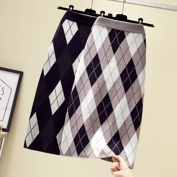 skirts autumn diamond plaid knitted long pencil skirt women's cashmere thick korean zigzag calf tube knit g6gj, Black
skirts autumn diamond plaid knitted long pencil skirt women's cashmere thick korean zigzag calf tube knit g6gj, Black