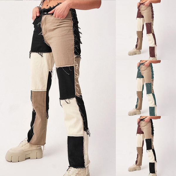 2011Autumn Patchwork Skinny Straight Leg Jeans Woman High Waist With Pockets Sexy Color Block Ladies Jeans Trousers Denim Blue Pants, Black(not denim)
2011Autumn Patchwork Skinny Straight Leg Jeans Woman High Waist With Pockets Sexy Color Block Ladies Jeans Trousers Denim Blue Pants, Black(not denim)