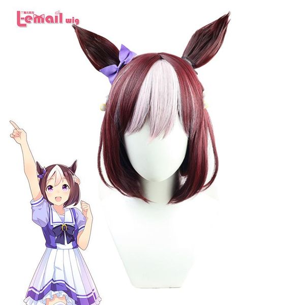 synthetic wigs l-email wig uma musume pretty derby special week cosplay with bangs braided ears halloween hair heat resistant, Black
synthetic wigs l-email wig uma musume pretty derby special week cosplay with bangs braided ears halloween hair heat resistant, Black