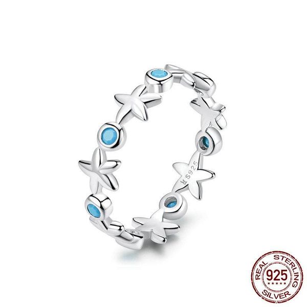 cluster rings eamti summer starfish s925 sterling silver ring fashion platinum-plated european and american blue zircon jewelry, Golden;silver
cluster rings eamti summer starfish s925 sterling silver ring fashion platinum-plated european and american blue zircon jewelry, Golden;silver