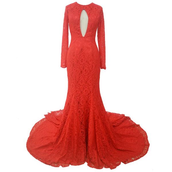 evening dresses long formal mermaid lace red evenning dress women sleeve, Black;red
evening dresses long formal mermaid lace red evenning dress women sleeve, Black;red