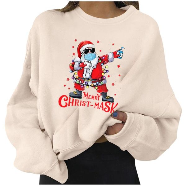 women's t-shirt christmas casual loose blouse pullover printed long-sleeved fashion comfortable warm sweatshirt camisas de mujer, White
women's t-shirt christmas casual loose blouse pullover printed long-sleeved fashion comfortable warm sweatshirt camisas de mujer, White