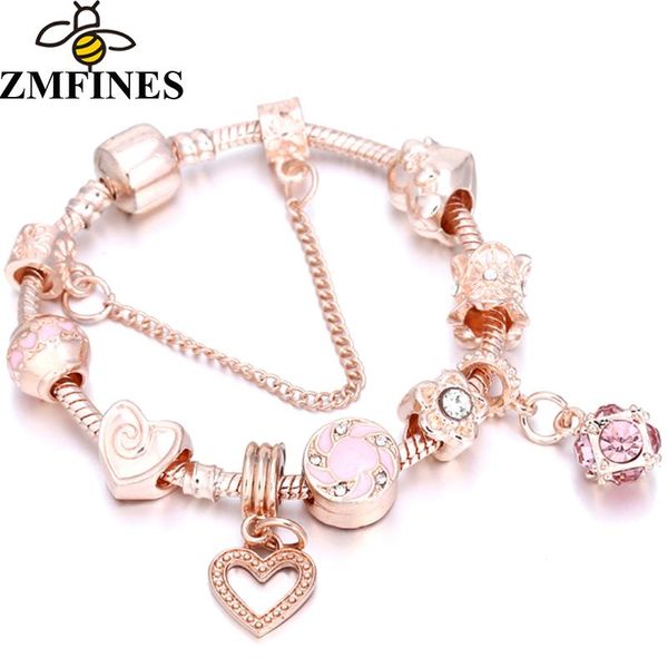 charm bracelets zmfines rose gold bangle for women fashion original diy love heart brand charms bracelet jewelry gift, Golden;silver
charm bracelets zmfines rose gold bangle for women fashion original diy love heart brand charms bracelet jewelry gift, Golden;silver
