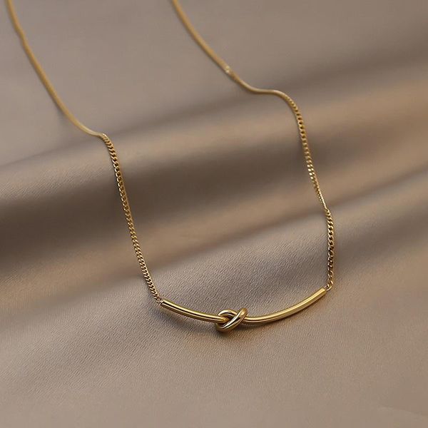 chokers minimalist huggie knotted metallic necklace for women ladies gold color thin chain fashion accessories 2021, Golden;silver
chokers minimalist huggie knotted metallic necklace for women ladies gold color thin chain fashion accessories 2021, Golden;silver
