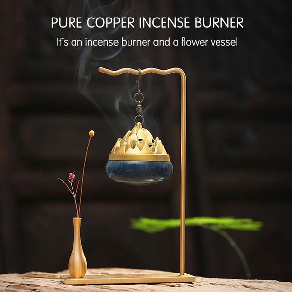 fragrance lamps copper coil incense burner stick holder carving household sticks deskornament metal backflow censer 
fragrance lamps copper coil incense burner stick holder carving household sticks deskornament metal backflow censer
