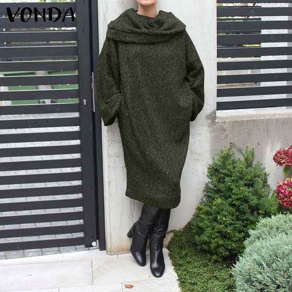 casual dresses stylish turtleneck dress women's winter sweatshirts vonda 2021 long sleeve maxi vestidos female hooded robe oversiz, Black;gray
casual dresses stylish turtleneck dress women's winter sweatshirts vonda 2021 long sleeve maxi vestidos female hooded robe oversiz, Black;gray