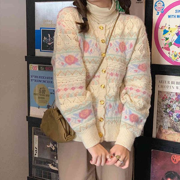 women's sweaters vintage cardigan woman sweater autumn korean knitted single jackets breasted the neck long sleeve loose vagh, White;black
women's sweaters vintage cardigan woman sweater autumn korean knitted single jackets breasted the neck long sleeve loose vagh, White;black