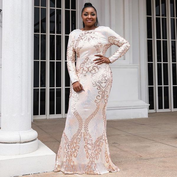 casual dresses women sparkle o neck long sleeve backless sequin prom female bodycon maxi dress multi evening party, Black;gray
casual dresses women sparkle o neck long sleeve backless sequin prom female bodycon maxi dress multi evening party, Black;gray