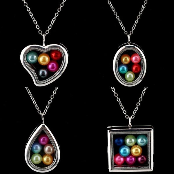 pendant necklaces geometric glass necklace 50cm steel chain for 8mm beads pearl memory po locket, Silver
pendant necklaces geometric glass necklace 50cm steel chain for 8mm beads pearl memory po locket, Silver