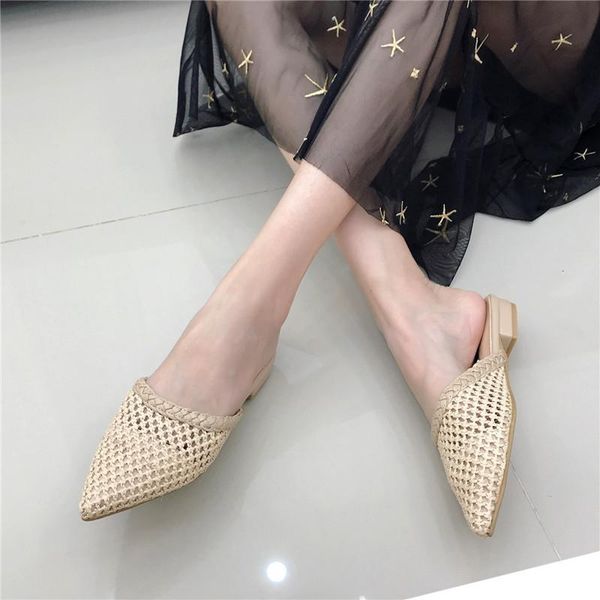 slippers summer women shoes hollow out breathable grid brief casual slides pointed toe shallow flipflops femme zapatos mujer2021, Black
slippers summer women shoes hollow out breathable grid brief casual slides pointed toe shallow flipflops femme zapatos mujer2021, Black