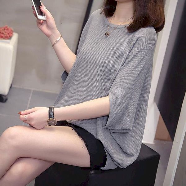 women's t-shirt spring summer womens plus size t-shirt ice silk knitted bat thin tshirt bottoming wearing outside women oadm, White
women's t-shirt spring summer womens plus size t-shirt ice silk knitted bat thin tshirt bottoming wearing outside women oadm, White