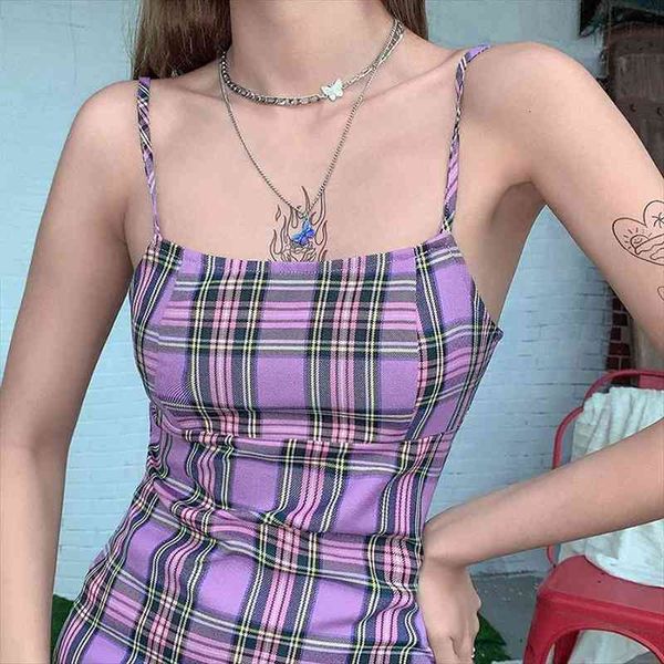 vintage summer sundresses plaid women dresses suspender plus size streetwear bar female a line dress mini ins slim clothes, Black;gray
vintage summer sundresses plaid women dresses suspender plus size streetwear bar female a line dress mini ins slim clothes, Black;gray