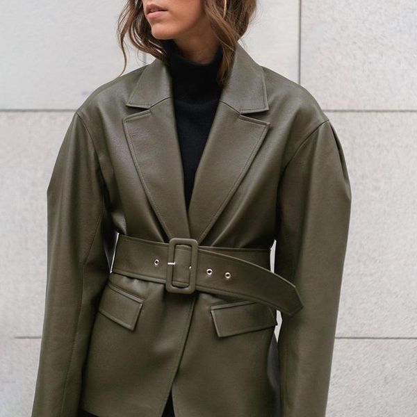 women's suits & blazers clothes with casual tie, fashion, simple, synthetic leather, women's, elegant, long sleeve engraved,, White;black
women's suits & blazers clothes with casual tie, fashion, simple, synthetic leather, women's, elegant, long sleeve engraved,, White;black