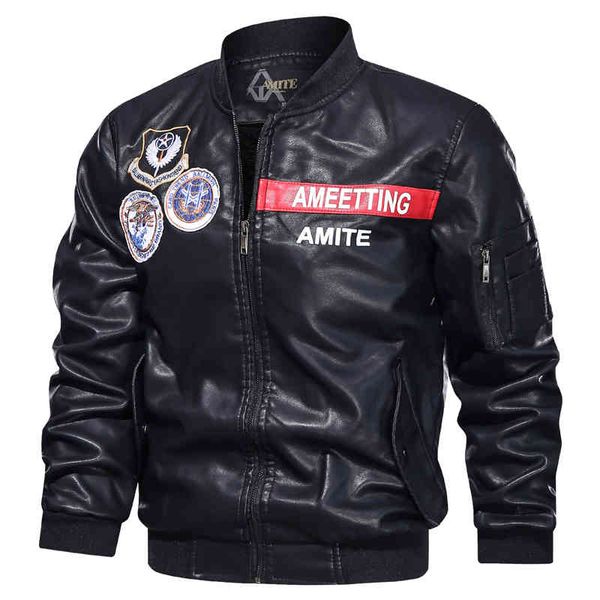 pant leather men's embroidered bomber military jacket stand collar zipper coat urban fashion, Black;brown
pant leather men's embroidered bomber military jacket stand collar zipper coat urban fashion, Black;brown