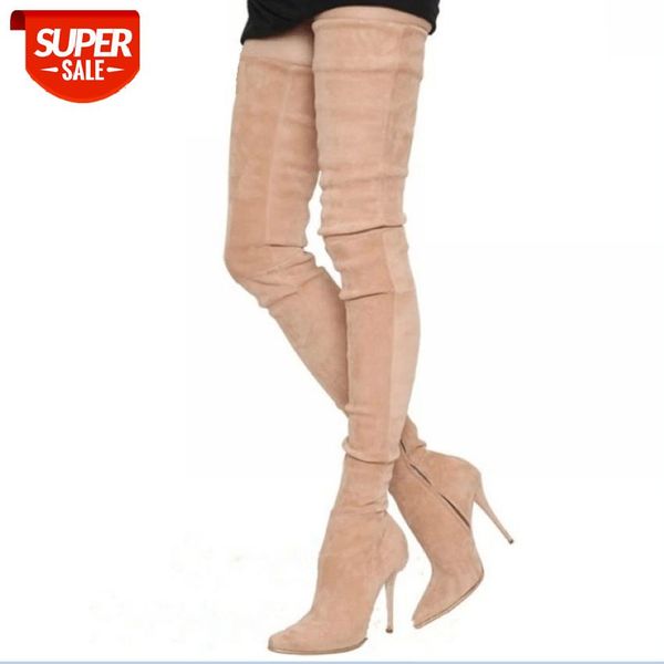 brand stretch suede leather thigh high heels boots women winter boots stiletto heels over the knee female shoes drop ship #0h9v, Black
brand stretch suede leather thigh high heels boots women winter boots stiletto heels over the knee female shoes drop ship #0h9v, Black