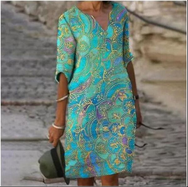 women dress chrysanthemum summer v neck half sleeve a line dresses female vintage loose vestidos drop, Black;gray
women dress chrysanthemum summer v neck half sleeve a line dresses female vintage loose vestidos drop, Black;gray