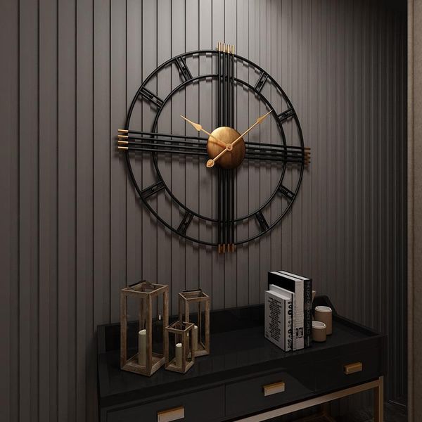 black metal creativity wall clock nordic stickers round simple iron art mute modern bedroom horloge home decor ek50wc clocks
black metal creativity wall clock nordic stickers round simple iron art mute modern bedroom horloge home decor ek50wc clocks