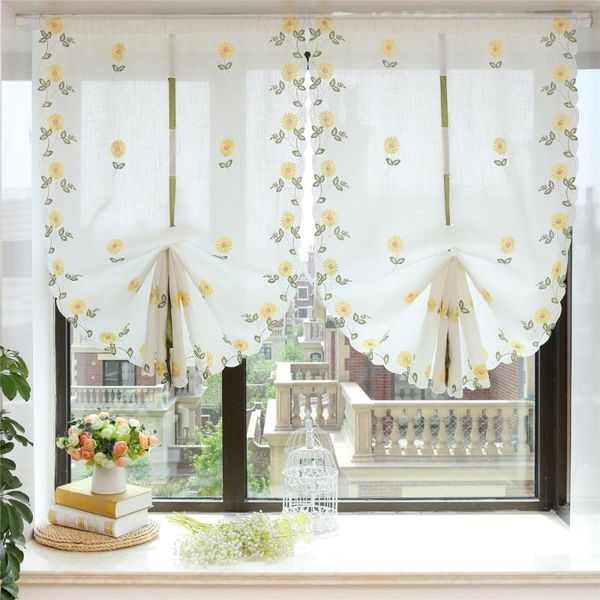 curtain & drapes pastoral style yellow cotton/tulle sunflower embroideried sector green ribbon decorative lacing door
curtain & drapes pastoral style yellow cotton/tulle sunflower embroideried sector green ribbon decorative lacing door