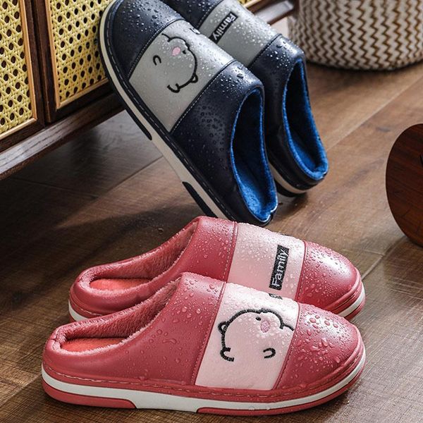 slippers women waterproof pu leather cartoon warm plush home slipper female soft comfortable winter indoor flats ladies, Black
slippers women waterproof pu leather cartoon warm plush home slipper female soft comfortable winter indoor flats ladies, Black