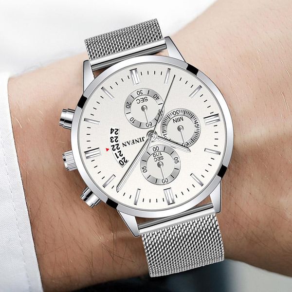wristwatches business quartz watches men fashion stainless steel band wristwatch waterproof automatic male watch 2021, Slivery;brown
wristwatches business quartz watches men fashion stainless steel band wristwatch waterproof automatic male watch 2021, Slivery;brown