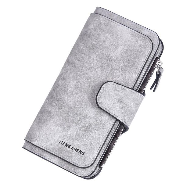card holders women matte wallets leather long purse clutch money bag female three fold zipper hasp wallet fashion holder #n, Brown;gray
card holders women matte wallets leather long purse clutch money bag female three fold zipper hasp wallet fashion holder #n, Brown;gray