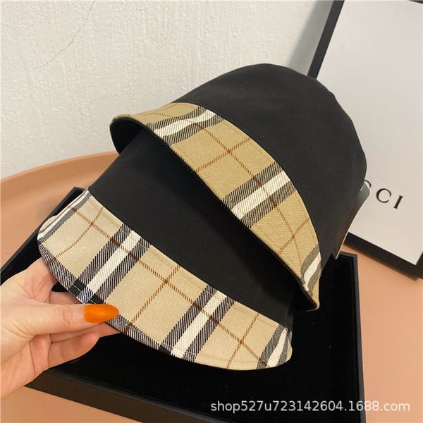 women's foldable plaid stripe splicing fisherman's literary bucket hat sunscreen hat, Yellow
women's foldable plaid stripe splicing fisherman's literary bucket hat sunscreen hat, Yellow