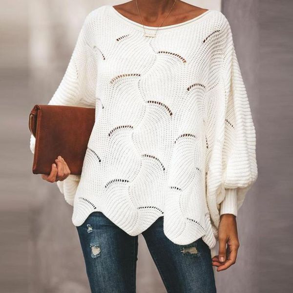 women's sweaters fashion womens sweater 2021 autumn winter females trend hollowing out hook flower loose batwing sleeve knitting, White;black
women's sweaters fashion womens sweater 2021 autumn winter females trend hollowing out hook flower loose batwing sleeve knitting, White;black