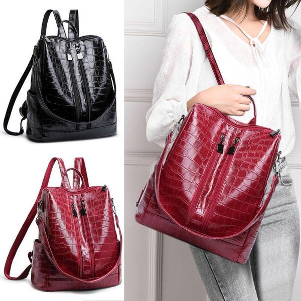 outdoor bags fashion crocodile leather backpack classic selling personality portable soft shoulder schoolbag teenagers knapsack
outdoor bags fashion crocodile leather backpack classic selling personality portable soft shoulder schoolbag teenagers knapsack