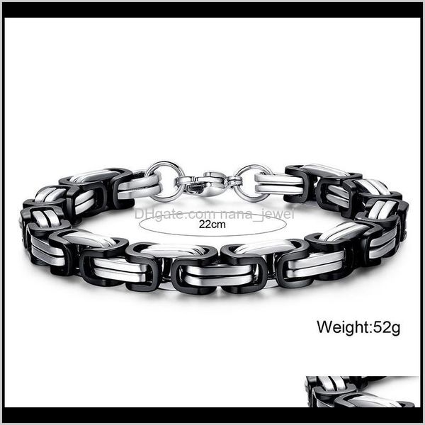 link, jewelrymens bracelets gold link 9mm width heavy chain byzantine womens mens bracelet hip hop rock jewelry1 drop delivery 2021 a73ws, Black
link, jewelrymens bracelets gold link 9mm width heavy chain byzantine womens mens bracelet hip hop rock jewelry1 drop delivery 2021 a73ws, Black