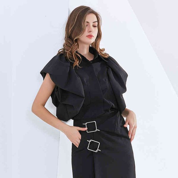 hoodie minimalist black shirt for women lapel ruffle sleeve casual vintage blouse female fashion clothing 2021 summer
hoodie minimalist black shirt for women lapel ruffle sleeve casual vintage blouse female fashion clothing 2021 summer