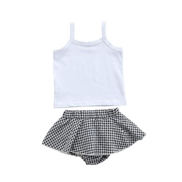 clothing sets shorts suit baby girl off shoulder sleeveless shirt elastic waist summer loose pants, White
clothing sets shorts suit baby girl off shoulder sleeveless shirt elastic waist summer loose pants, White