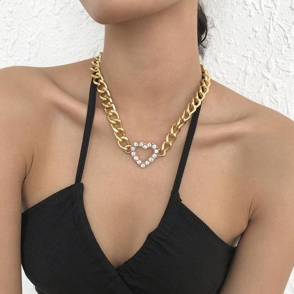 pendant necklaces wg minimalist crystal hollow love heart clavicle chain necklace hip hop simple personality jewelry gift, Silver
pendant necklaces wg minimalist crystal hollow love heart clavicle chain necklace hip hop simple personality jewelry gift, Silver