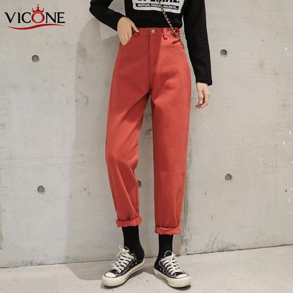women's jeans vicone women high street denim casual waist loose female pants 2021 spring ladies harem trousers, Blue
women's jeans vicone women high street denim casual waist loose female pants 2021 spring ladies harem trousers, Blue