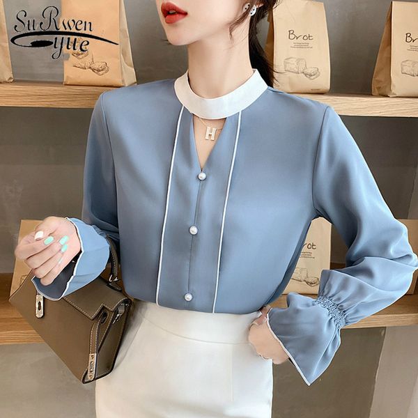 autumn female elegant hollowed out long sleeve bottom pollover korean fashion clothing chiffon shirt 6278 50 210521, White
autumn female elegant hollowed out long sleeve bottom pollover korean fashion clothing chiffon shirt 6278 50 210521, White