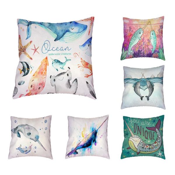 cushion/decorative pillow cute narwhal marine life series polyester peach skin case sea play seat living room office home decoration cushion
cushion/decorative pillow cute narwhal marine life series polyester peach skin case sea play seat living room office home decoration cushion